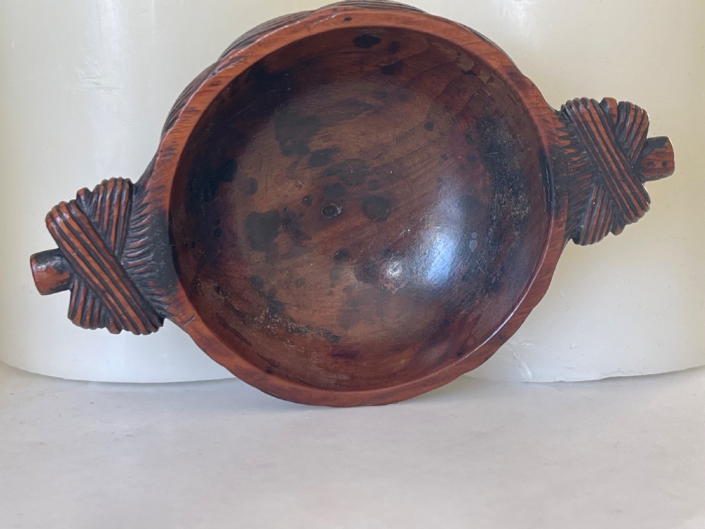 Antique Scottish Treen Quaich - fabulous colour and patina View V