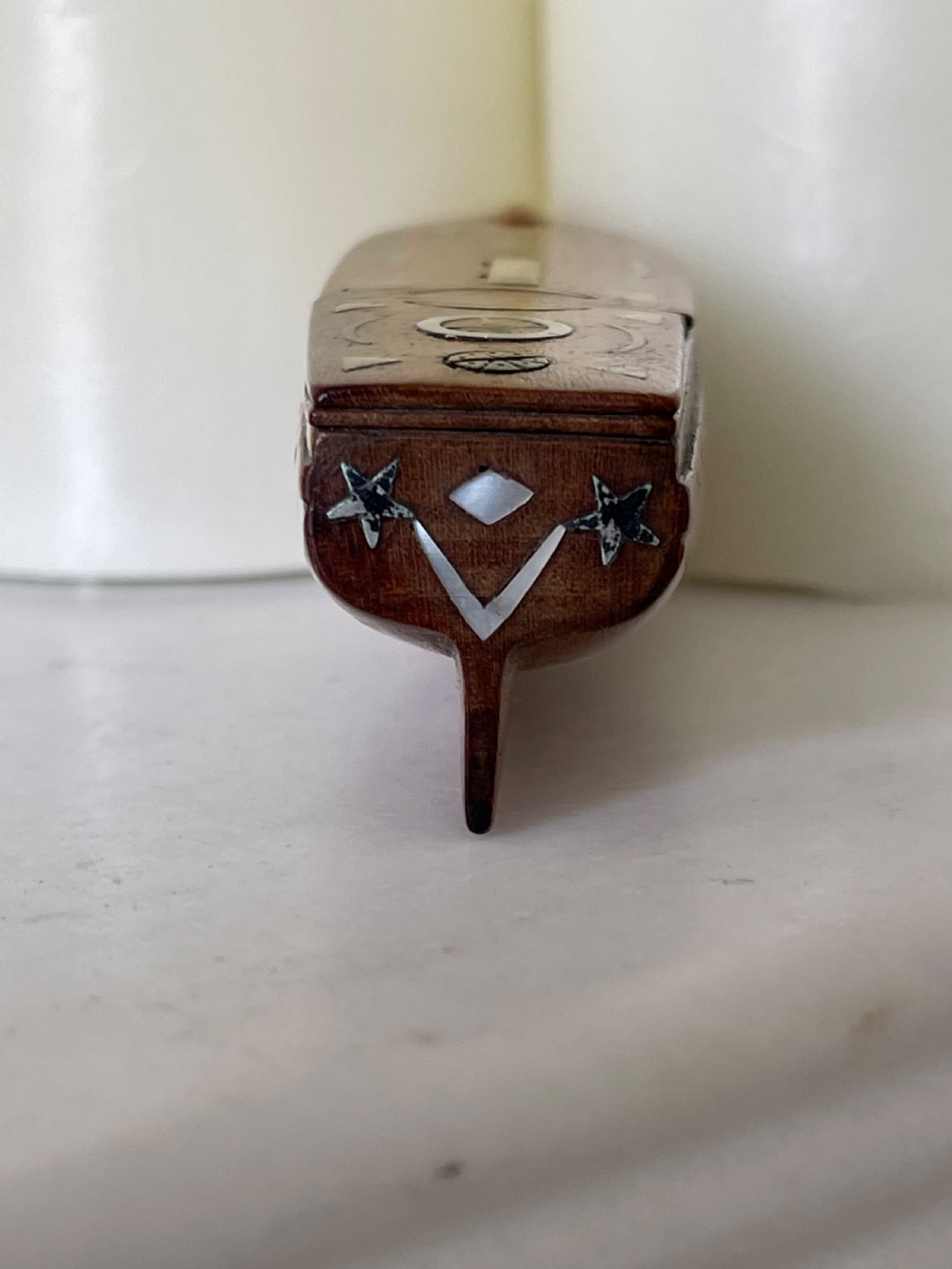An Antique Puzzle Snuff Box - in the shape of a boat View VI