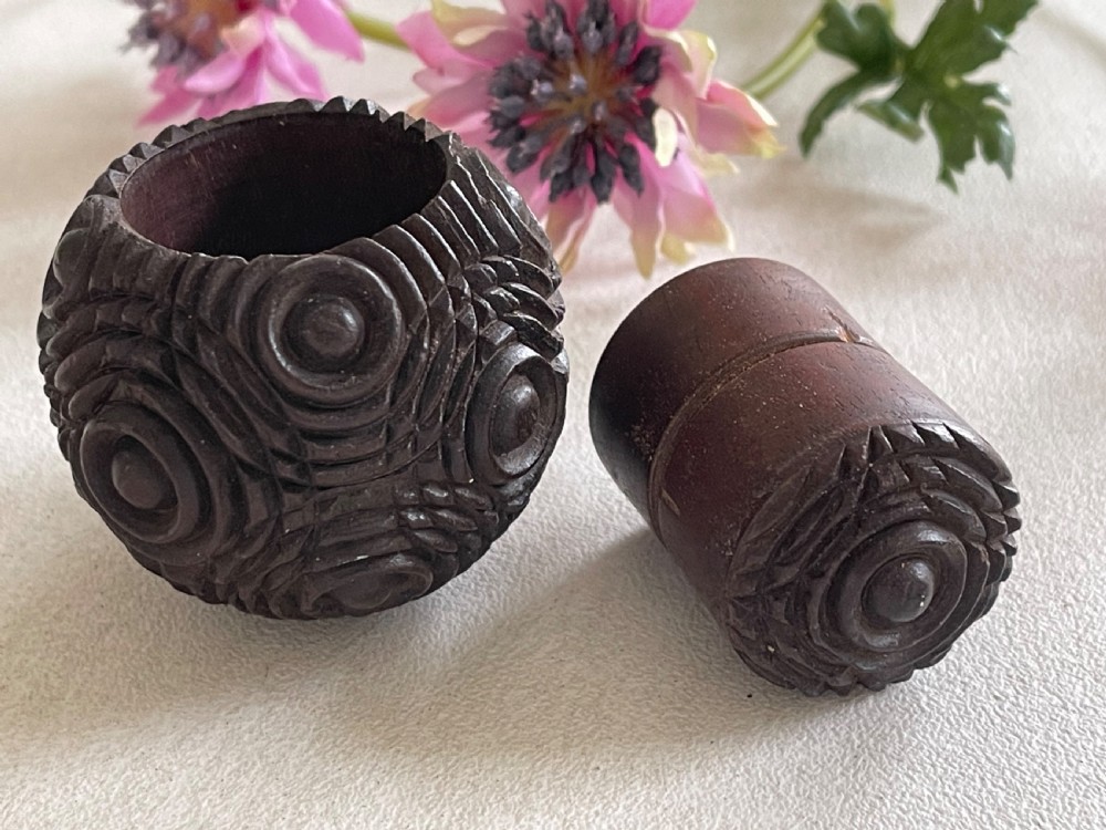 An Antique Puzzle Ball - for snuff, coins or rouge View II