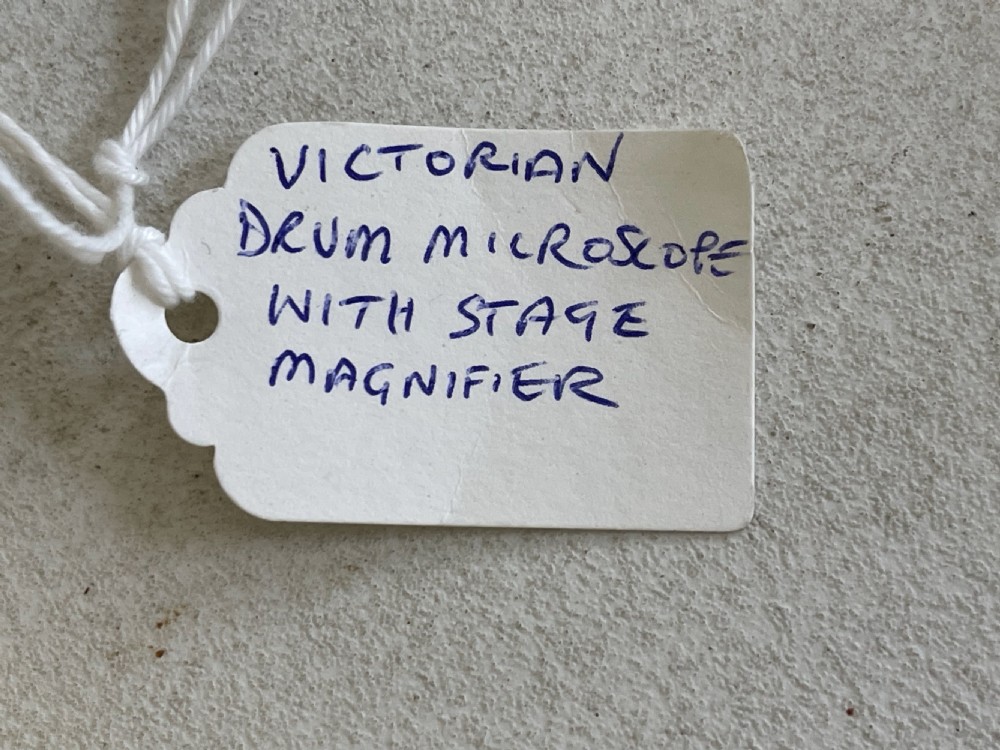 A Victorian Drum Microscope - with stage magnifier View VII