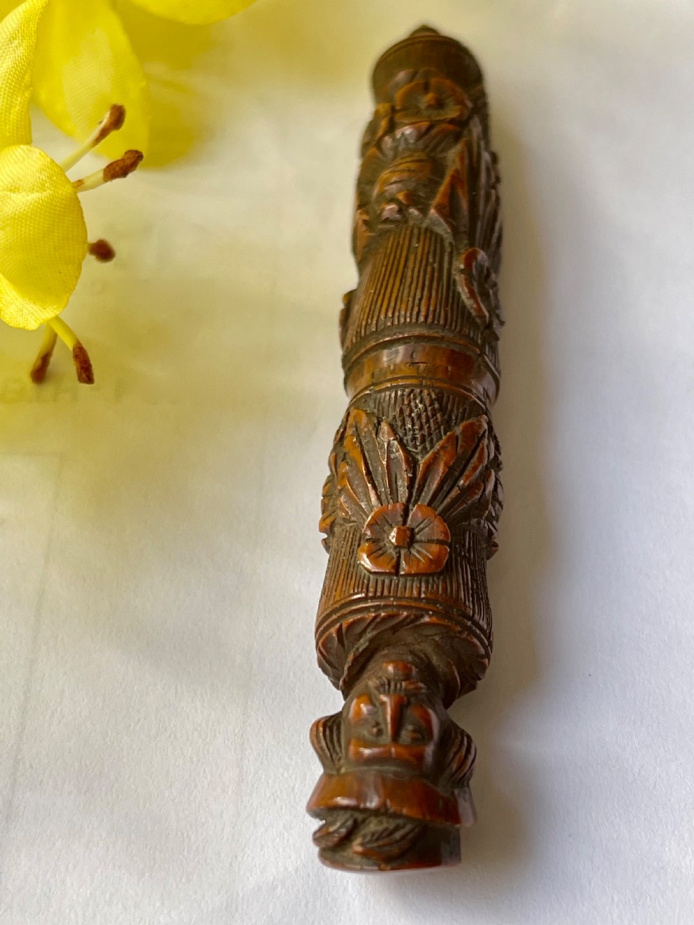 An Antique Coquilla Nut Needle Case View III