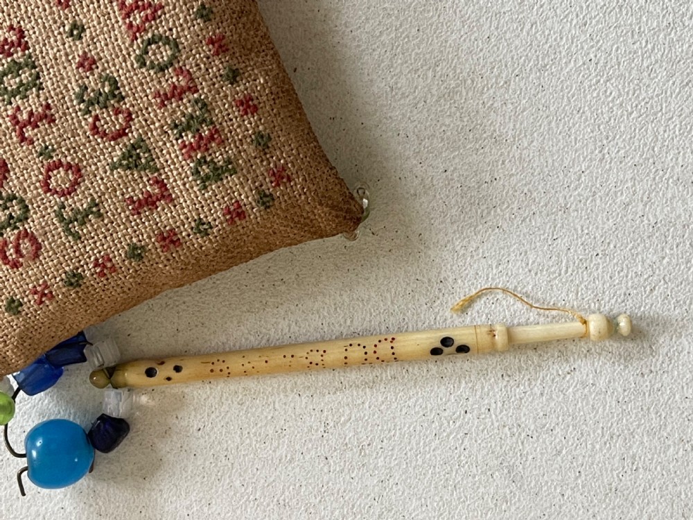 An Antique Lace Pillow and Bobbin - George Dubling View IV