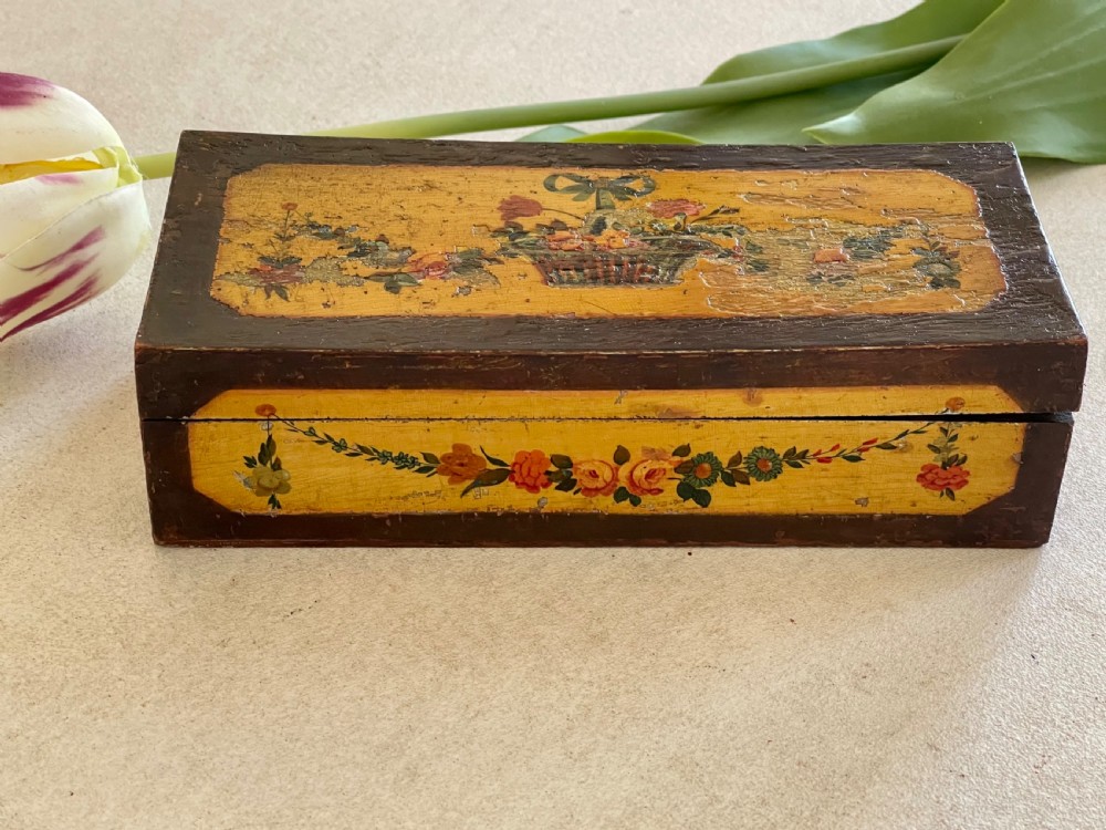 An Antique Netting Box - with contents