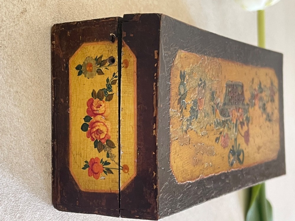 An Antique Netting Box - with contents View V