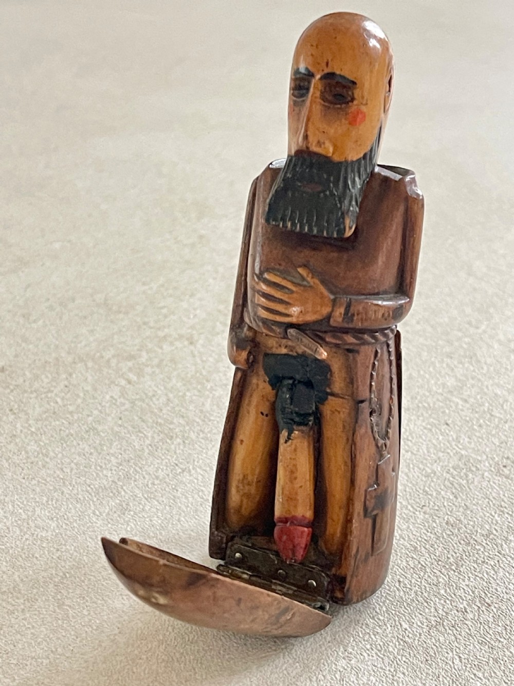 An Antique Monk Snuff Box - novelty Snuff View V