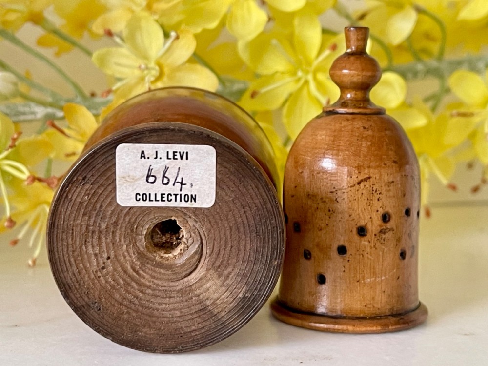An Antique Muffineer - Levi collection label View II