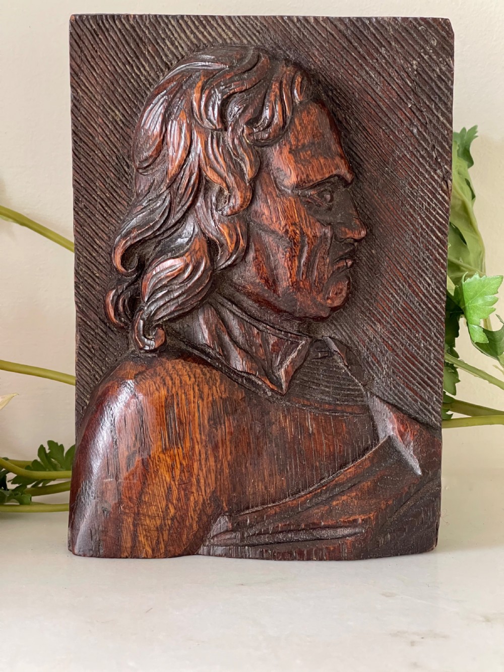 An Antique Oak Carving- Oliver Cromwell View II