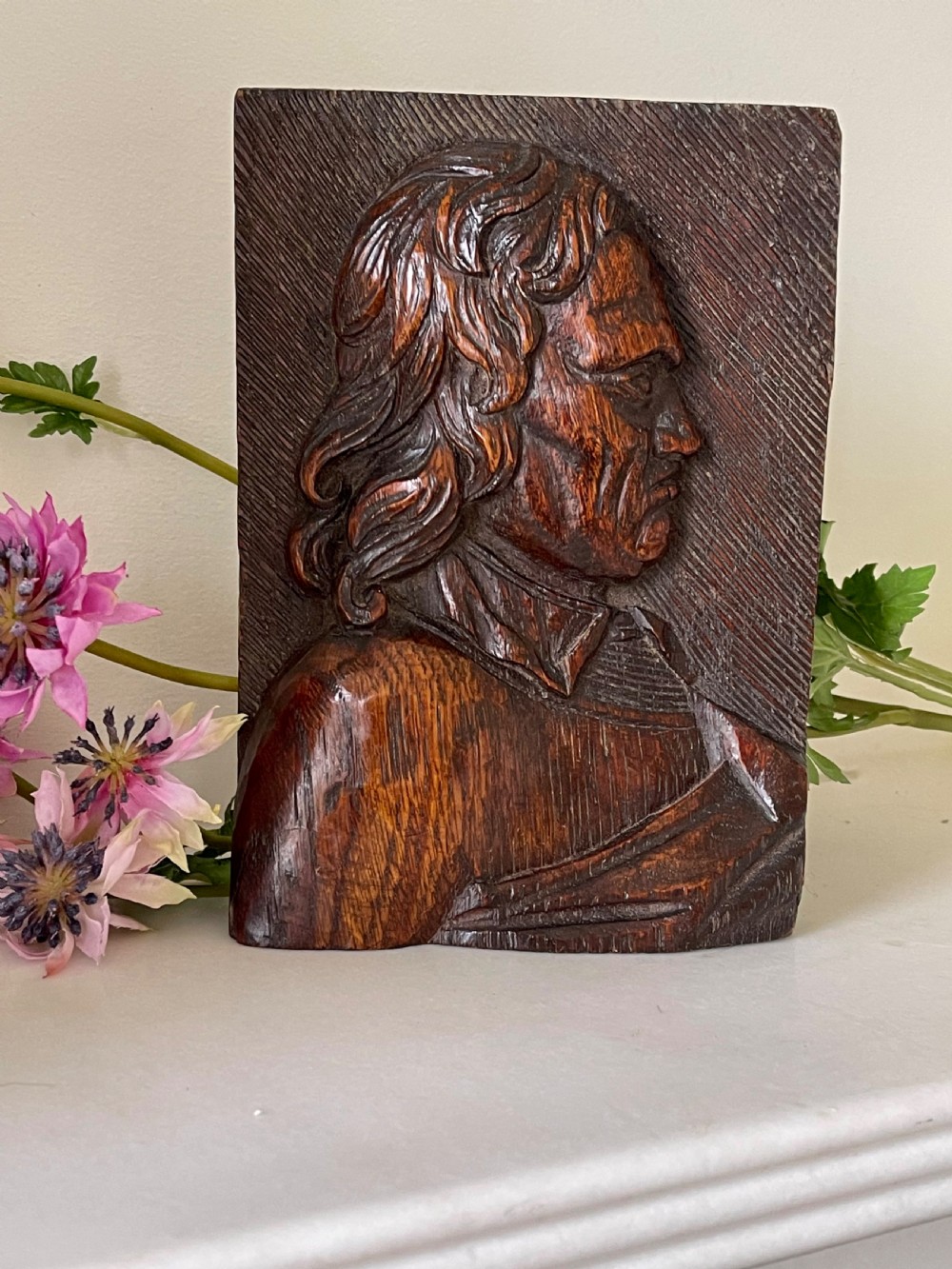 An Antique Oak Carving- Oliver Cromwell View IV