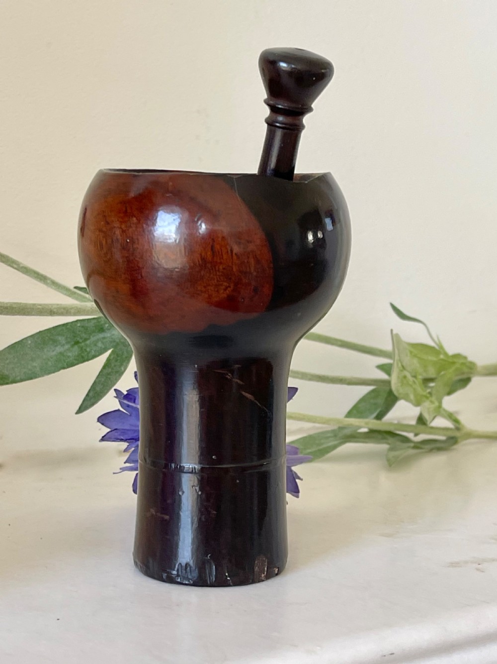 An Early Treen Snuff Mortar - c1690/1700's View II