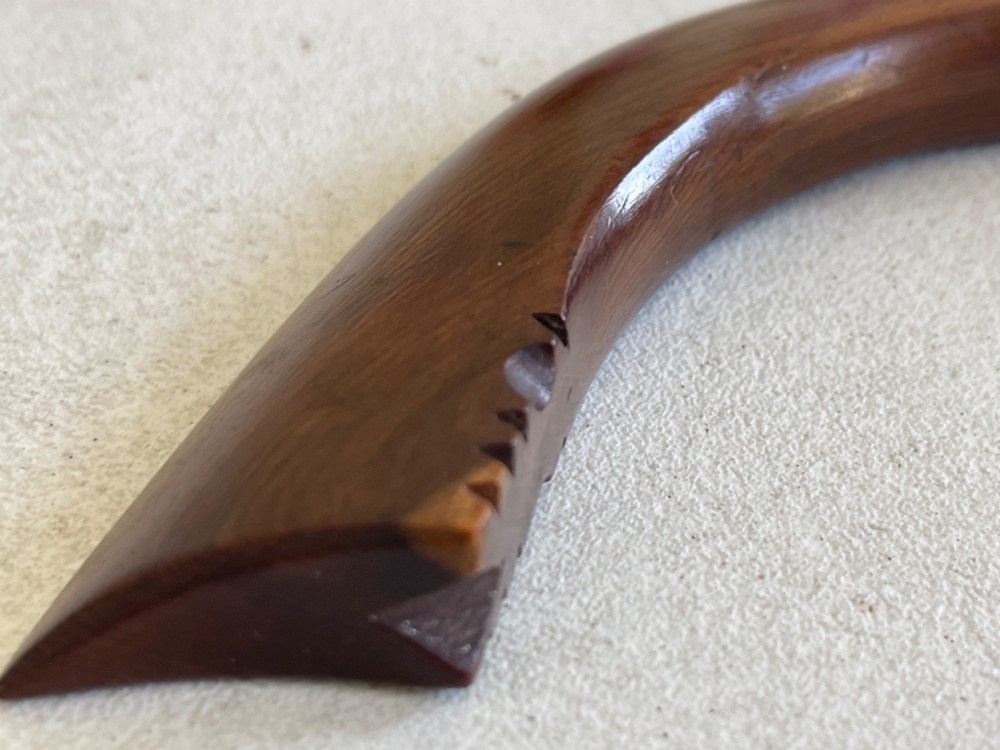 An Extremely Good Example Of A Goose Wing Knittle Sheath - dated, inlaid hearts, fish etc View VI