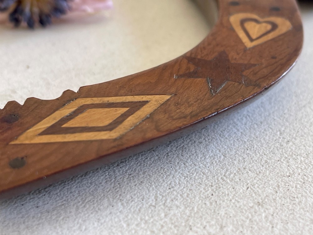 An Extremely Good Example Of A Goose Wing Knittle Sheath - dated, inlaid hearts, fish etc View VIII