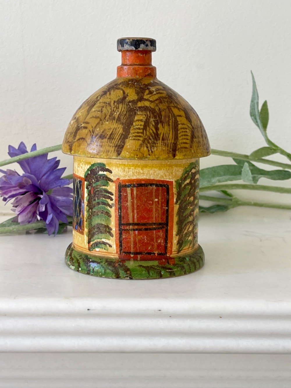 An Antique Painted Cottage Money Box View IV