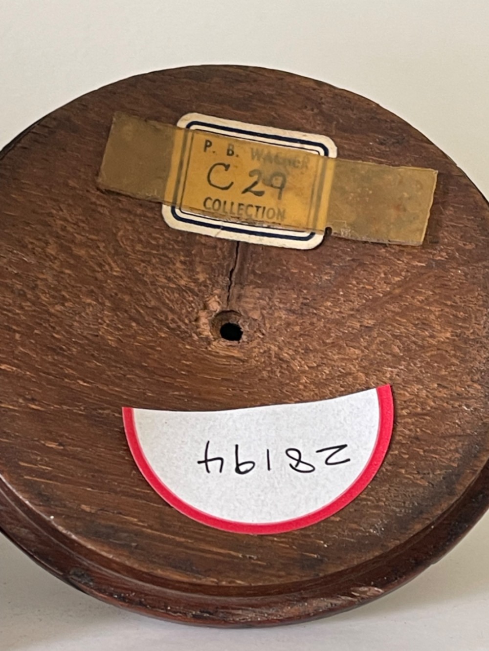 A Yorkshire Antique Treen Tobacco Jar - Complete Trade and Makers Label View IV
