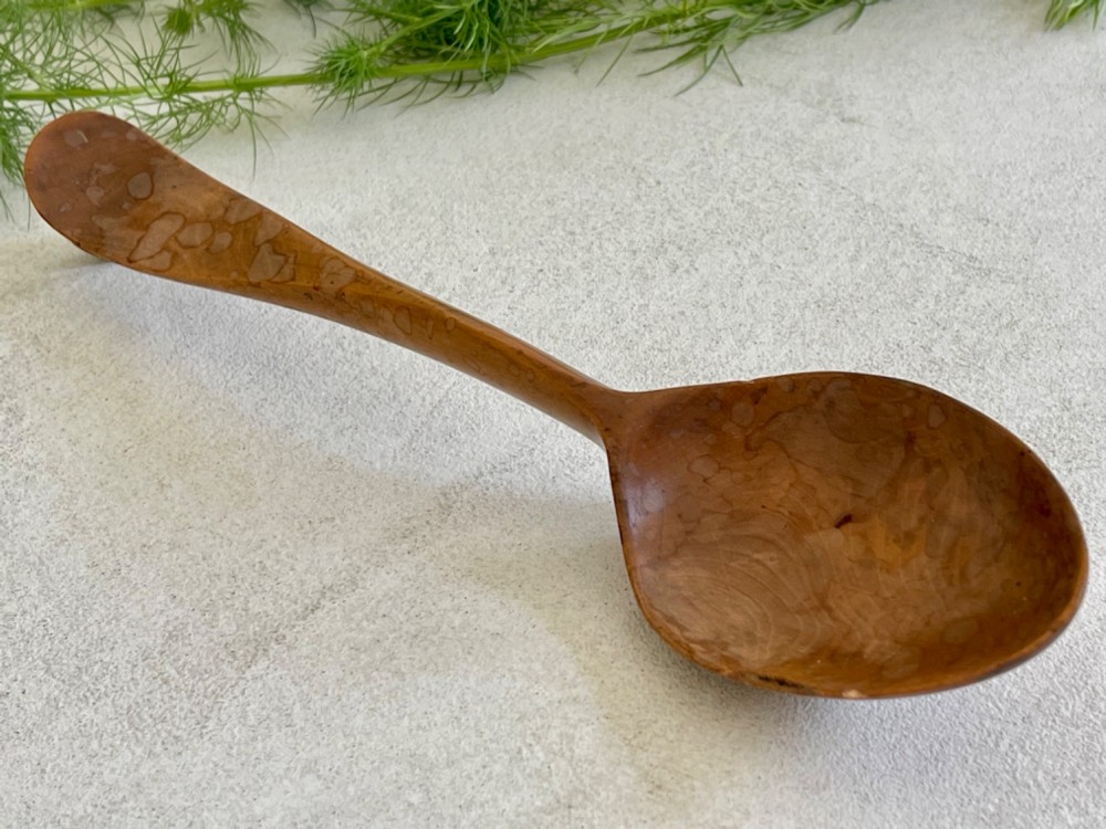 An Antique Welsh Spoon - with hook and initials View II