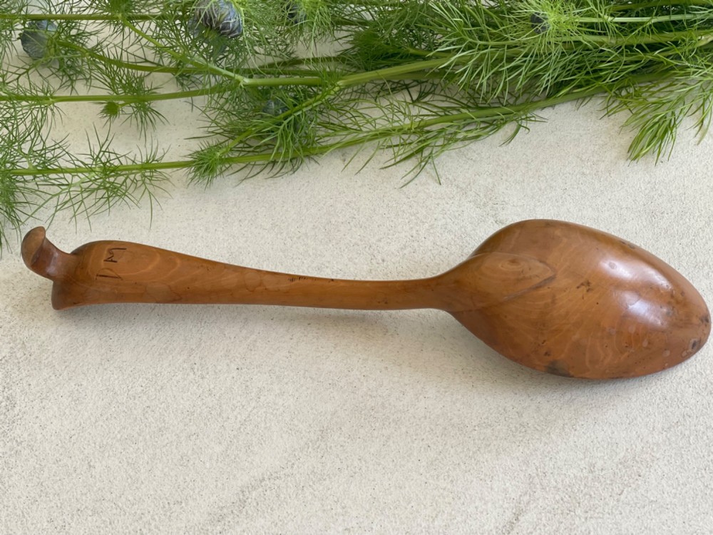 An Antique Welsh Spoon - with hook and initials View V