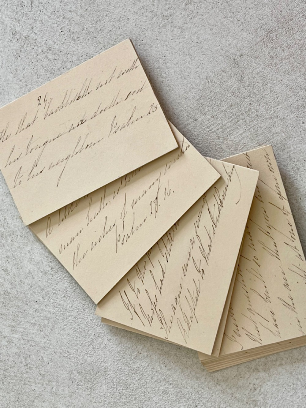 An Antique Tunbridge Ware Box - Wise Manufactory Label & Hand Written Cards Inside View X