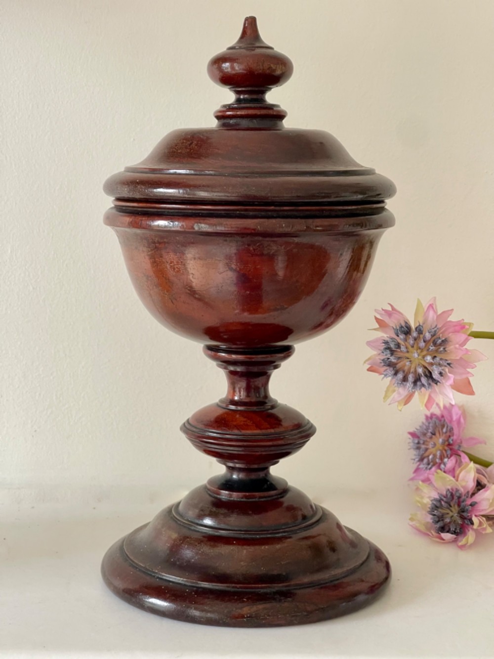An Antique Treen Spice or Salt Lidded Pot