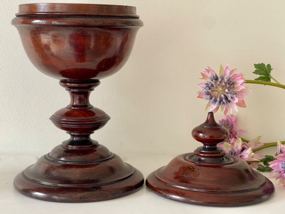 An Antique Treen Spice or Salt Lidded Pot View IV