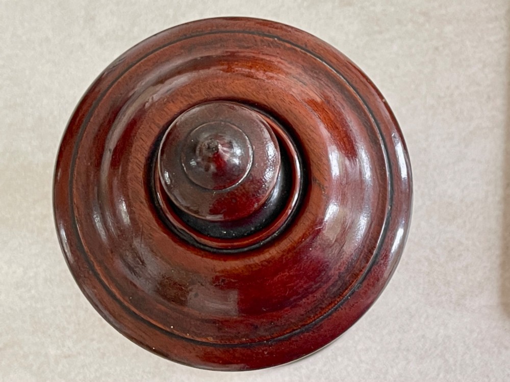 An Antique Treen Spice or Salt Lidded Pot View V