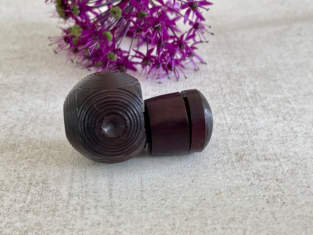 A Mini Antique Puzzle Ball - secret compartment View III