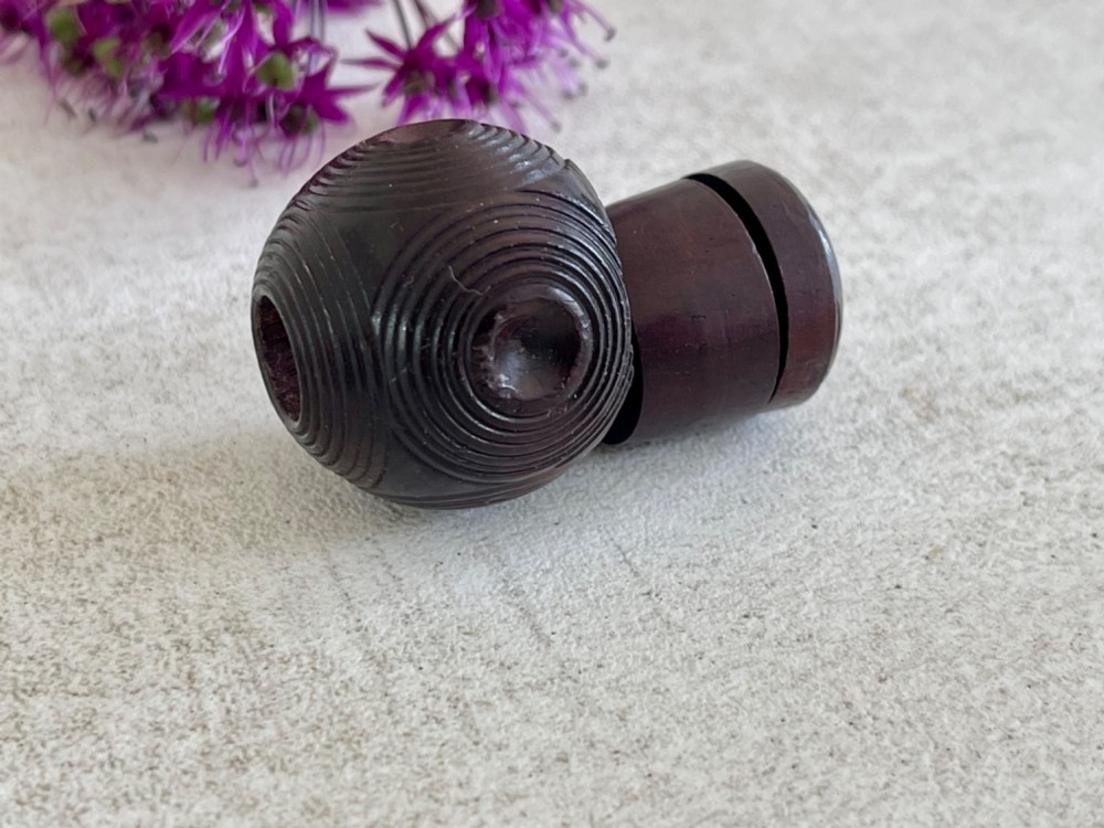 A Mini Antique Puzzle Ball - secret compartment View IV