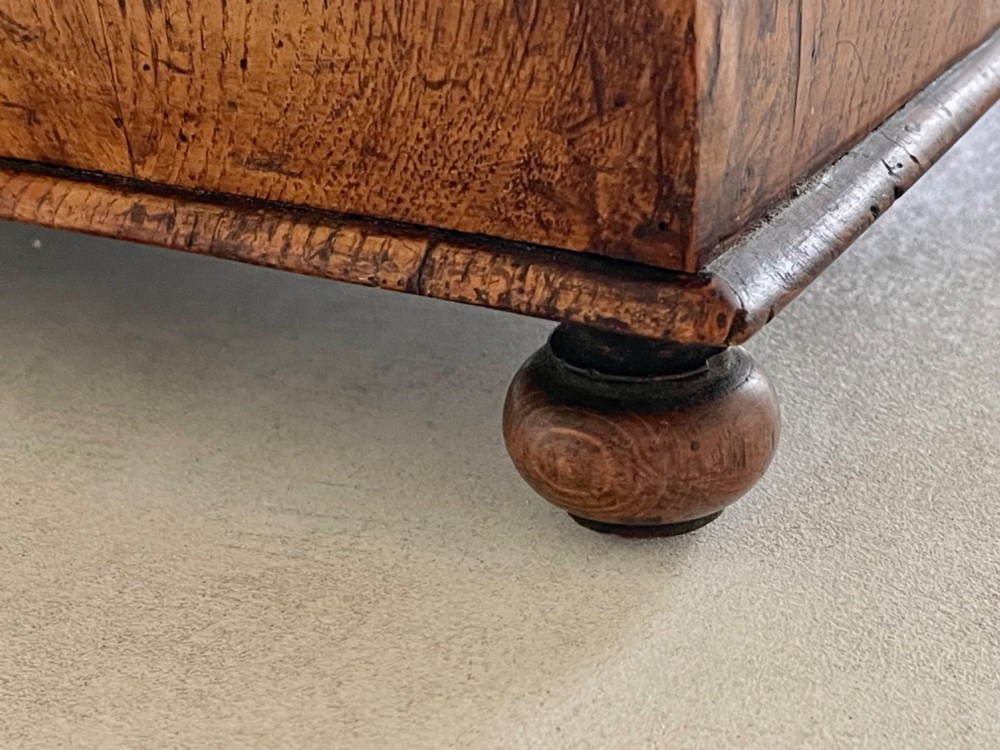 A Queen Anne Pollard Elm & Elm Lace Box - secret drawers View V