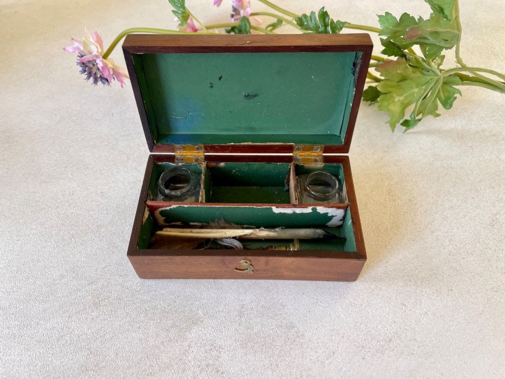 A Mini Antique Writing Box - with contents View III