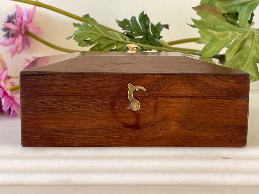A Mini Antique Writing Box - with contents View V