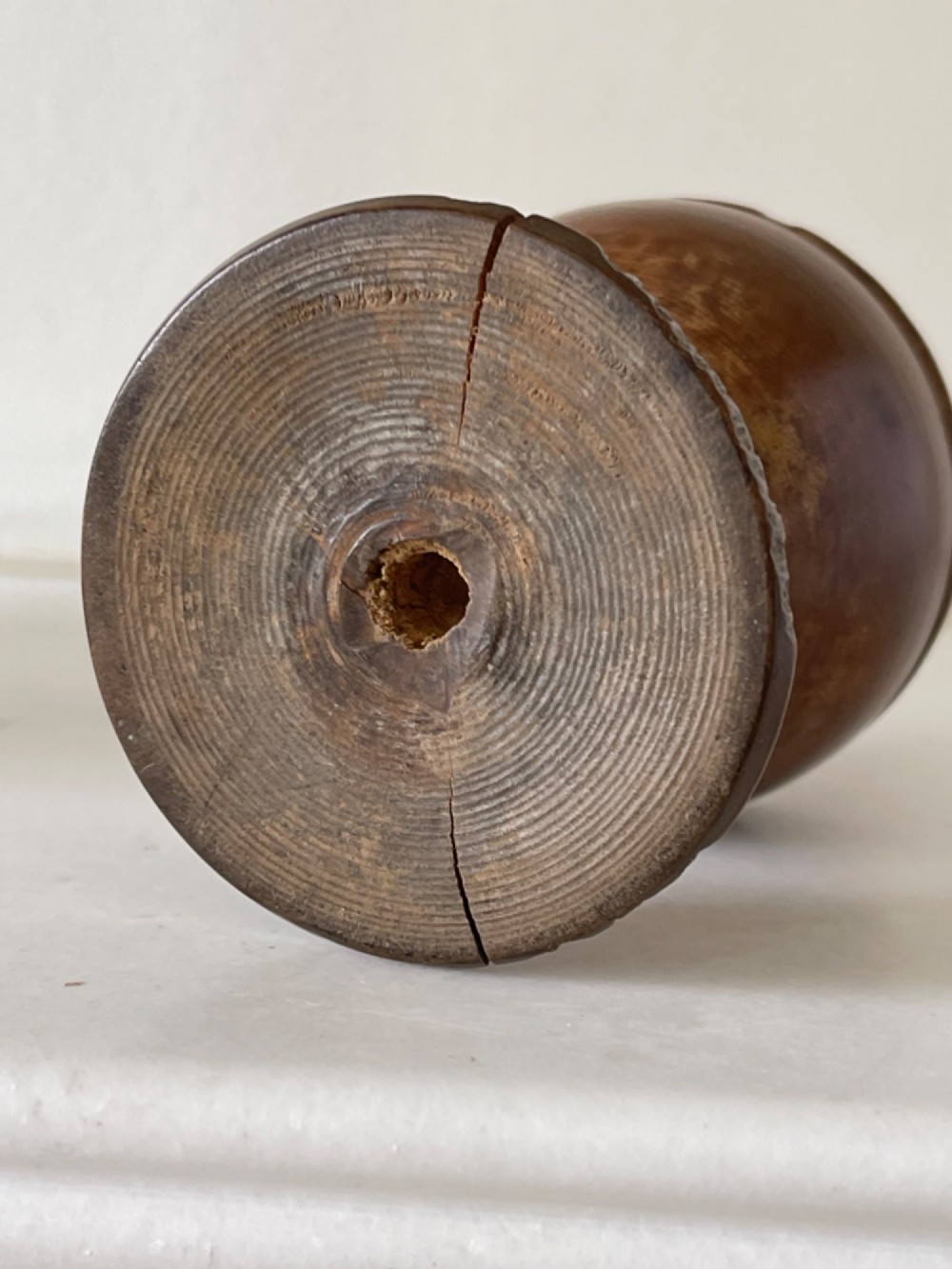 An Antique Treen Spice Muffineer View III