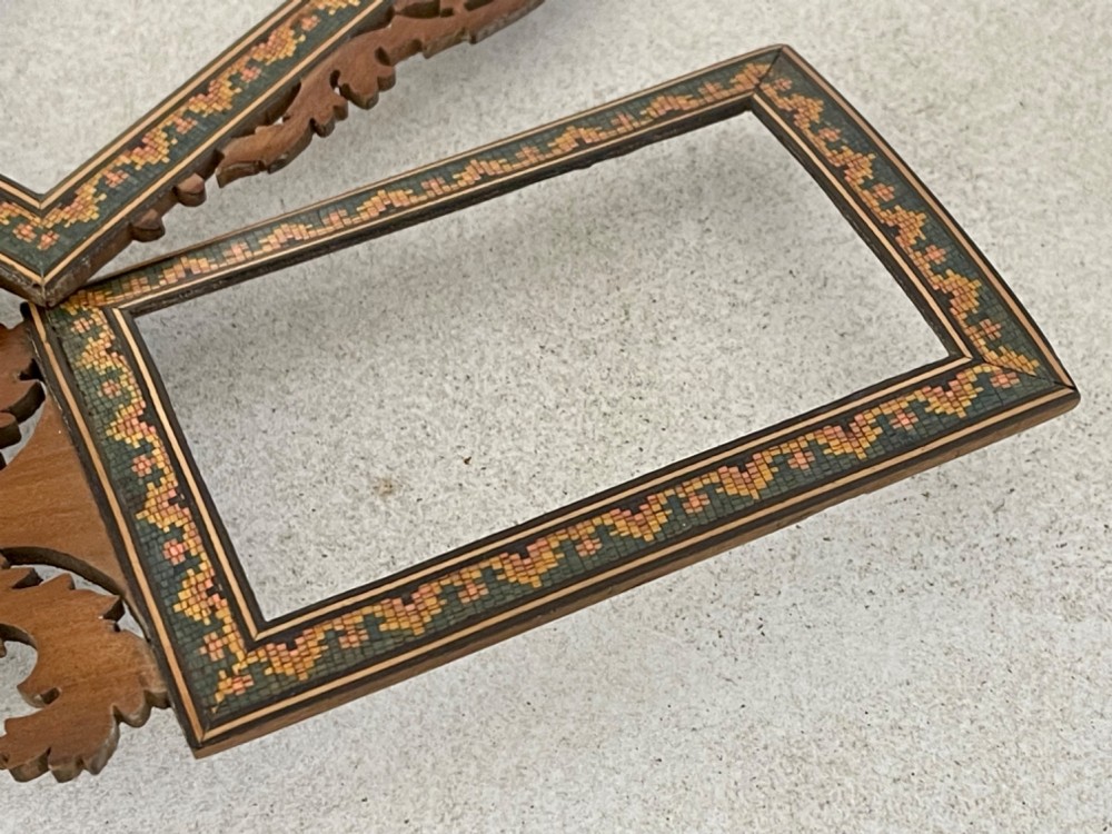 An Unusual Antique Treen Fan With Seven Photo frames View VI