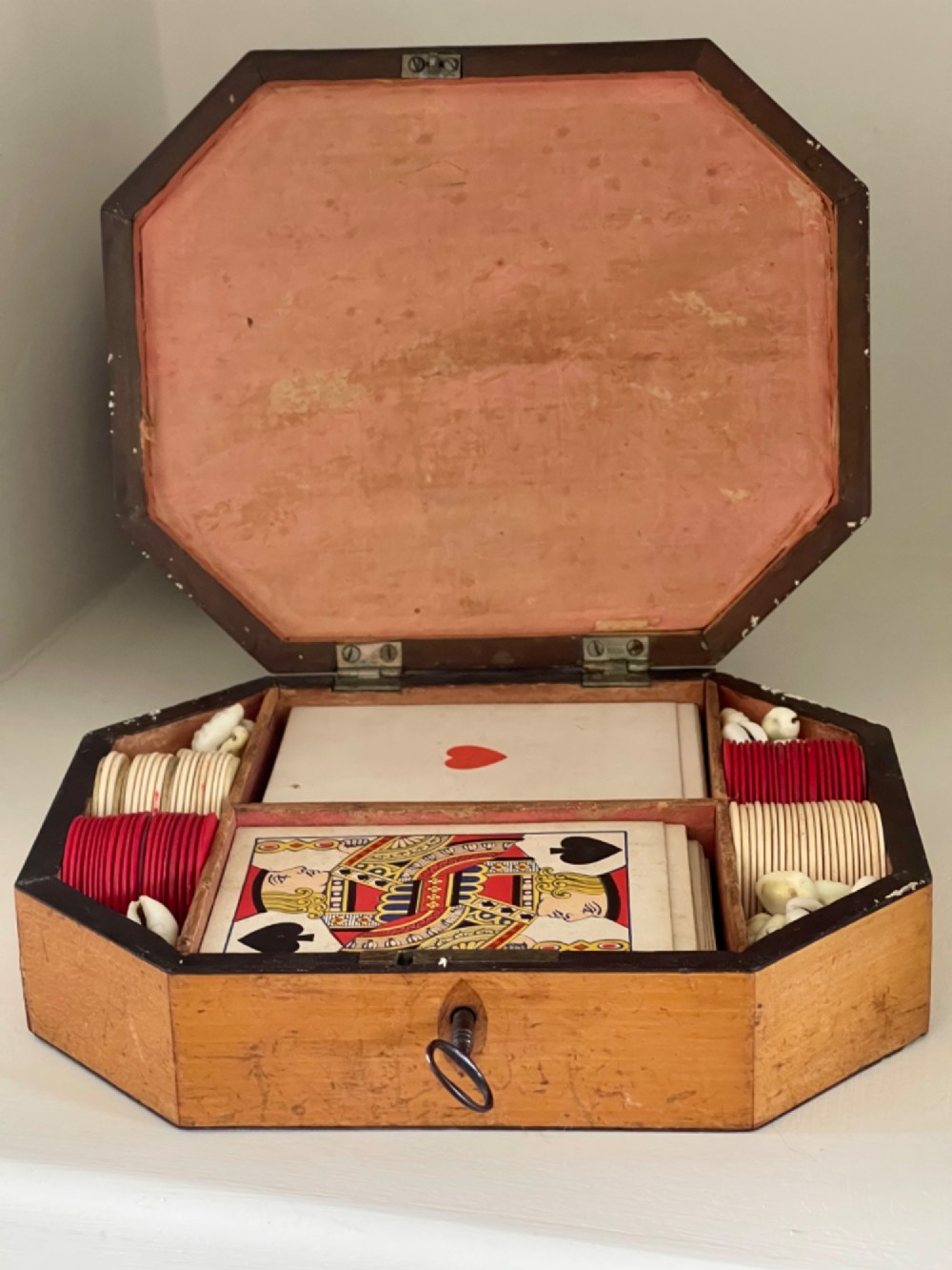 A Georgian Games Box - with contents View IV
