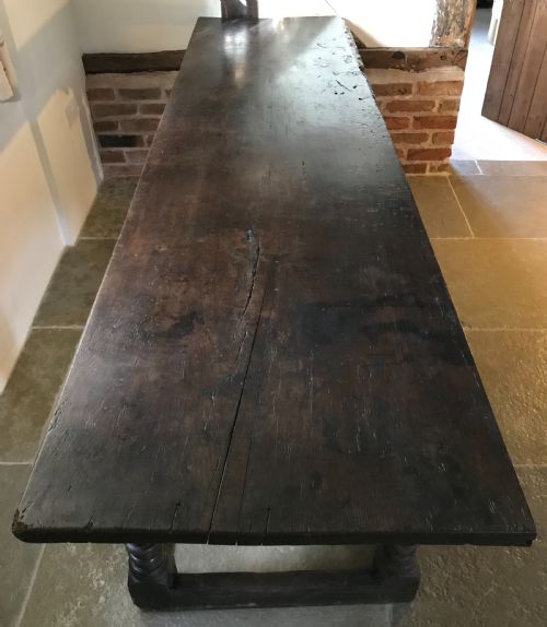 EARLY 17THC OAK REFECTORY TABLE - ADDITIONAL PHOTO 4