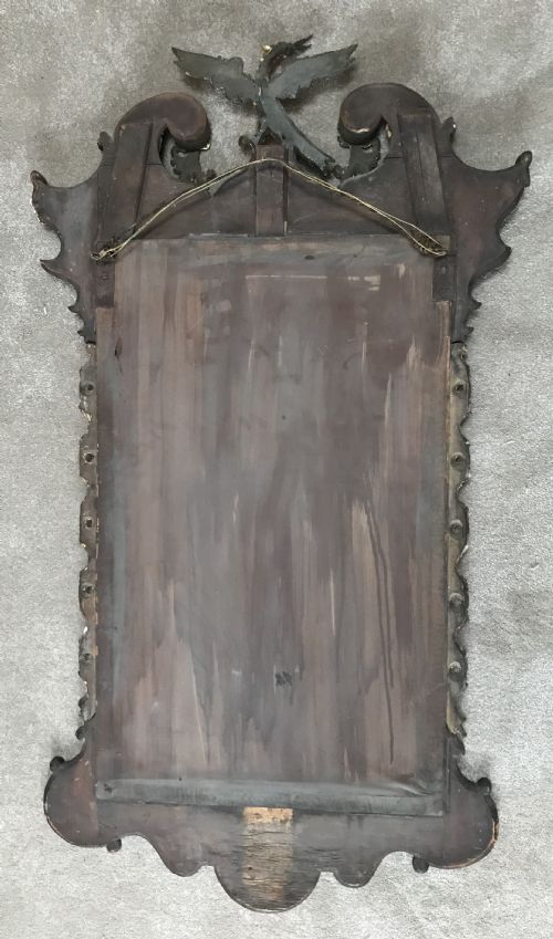 A LARGE GEORGE II PERIOD WALNUT AND PARCEL GILT MIRROR - ADDITIONAL PHOTO 10