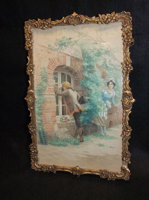 PAIR OF 19TH C FRENCH WATERCOLOURS BY LEON GIRARDET 1856 1895 - ADDITIONAL PHOTO 1