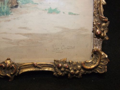 PAIR OF 19TH C FRENCH WATERCOLOURS BY LEON GIRARDET 1856 1895 - ADDITIONAL PHOTO 3