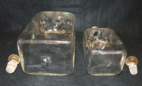 LARGE LATE 18TH C OFFICERS GLASS GOLD DECORATED DECANTER CAMPAIGN SET - ADDITIONAL PHOTO 8