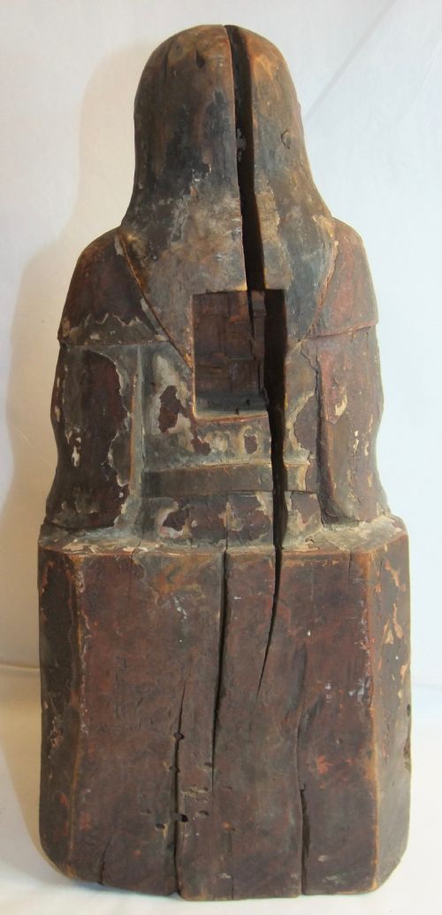 ANTIQUE CHINESE QING DYNASTY WOODEN MEDICINE FIGURE STATUE C1750 - ADDITIONAL PHOTO 7