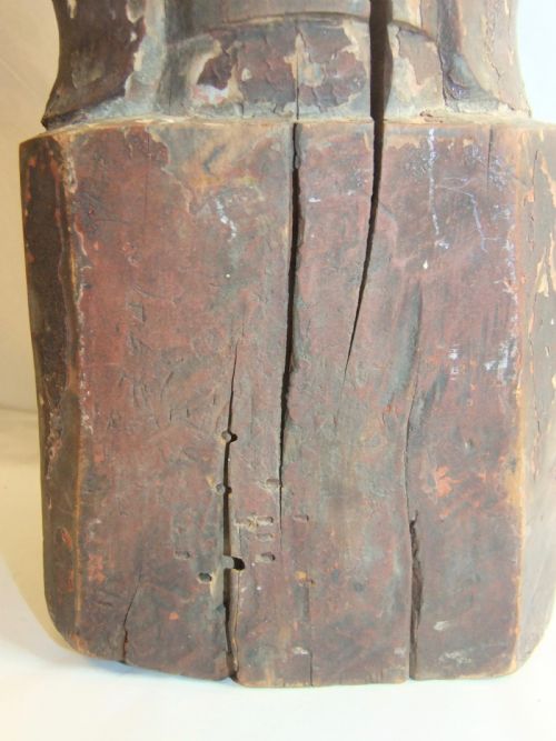 ANTIQUE CHINESE QING DYNASTY WOODEN MEDICINE FIGURE STATUE C1750 - ADDITIONAL PHOTO 9