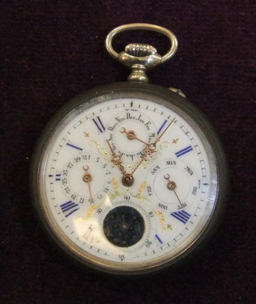 ANTIQUE SWISS PERPETUAL POCKET WATCH C1900