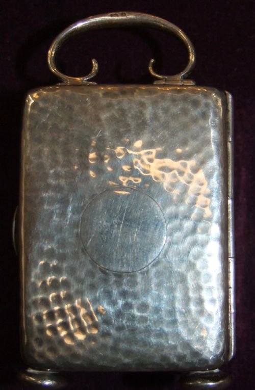 1903 ARTS CRAFTS SILVER CARRIAGE CLOCK BY HENRY MATTHEWS - ADDITIONAL PHOTO 4