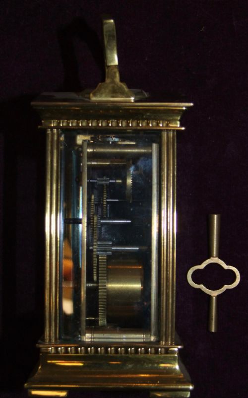ANTIQUE CARRIAGE CLOCK IN THE GEORGIAN STYLE C1900 - ADDITIONAL PHOTO 3