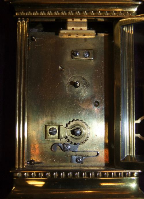ANTIQUE CARRIAGE CLOCK IN THE GEORGIAN STYLE C1900 - ADDITIONAL PHOTO 4