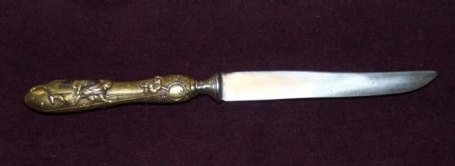 19TH C JAPANESE MEIJI PERIOD KNIFE 'MONKEY STEALING THE MOON' - ADDITIONAL PHOTO 3
