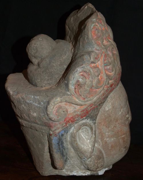 MING DYNASTY 13681644 SANDSTONE HEAD OF AVALOKITESHVARA - ADDITIONAL PHOTO 4