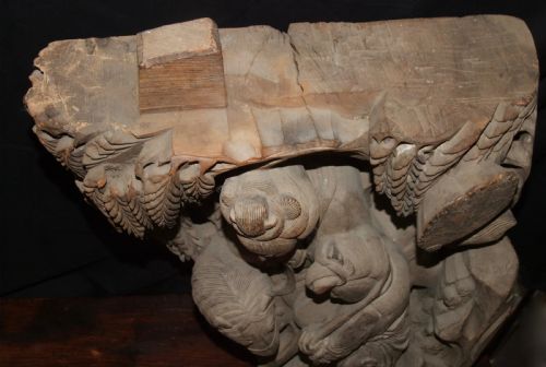 LARGE PAIR OF 17TH C CHINESE CARVED WOODEN CORBELS - ADDITIONAL PHOTO 15