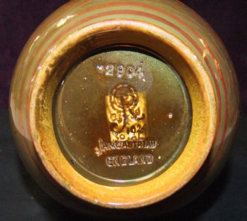 1924 ROYAL LANCASTRIAN LUSTRE VASE WITH DEER BY RICHARD JOYCE - ADDITIONAL PHOTO 5