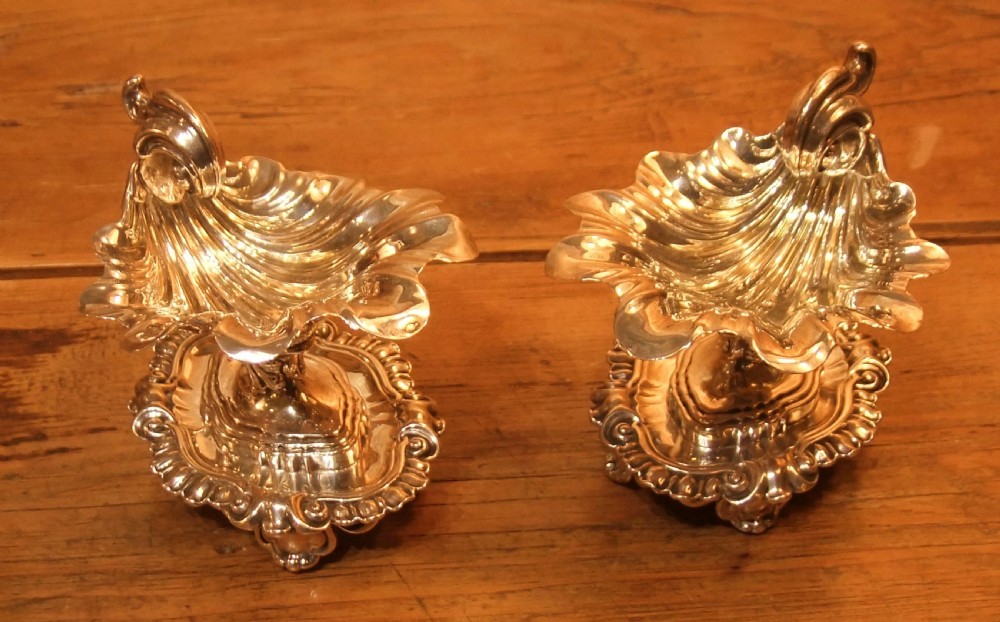 Pair of 19th C. French Silver Salt Vessels c.1850 View III
