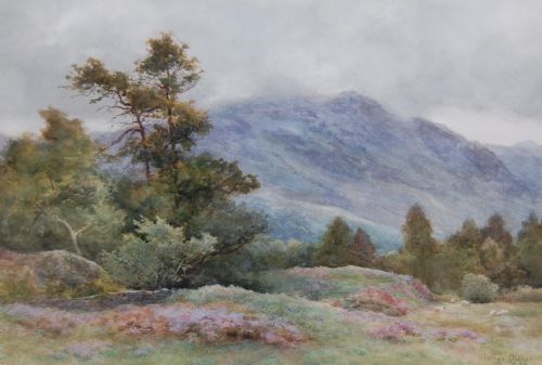 James Aitken Watercolour - A Lakeland Scene