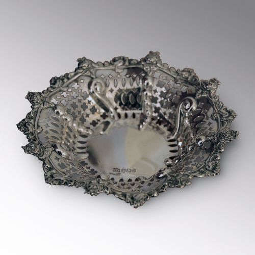 Pretty Victorian Silver Bon Bon Dish