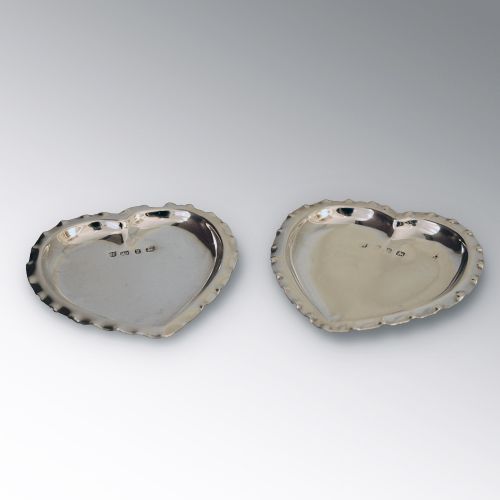 Pair of Victorian Silver Pin Trays
